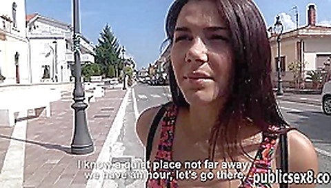 Huge boobs amateur brunette Czech girl fucked for money Huge boobs amateur brunette Czech girl fucked for money