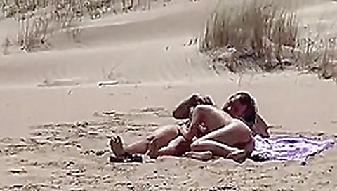 Couple on a nude beach Couple on a nude beach