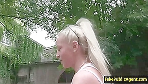 Real euro babe doggystyled for cash