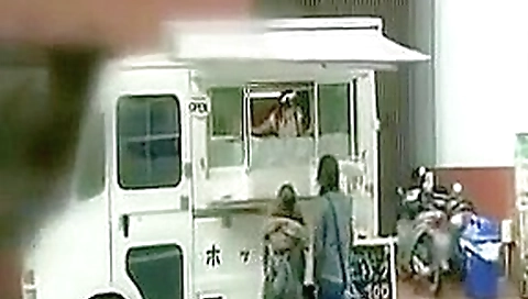 Japanese girl fucked while serving food in public Japanese girl fucked while serving food in public