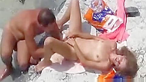 Voyeuring Horny Nudist Couple On The Beach