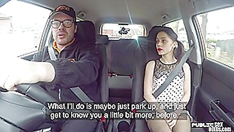 Petite british driving student 18+ rides instructor Petite british driving student 18+ rides instructor
