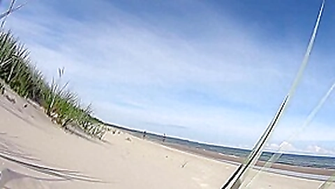 Pussy play and skinny-dipping on public beach
