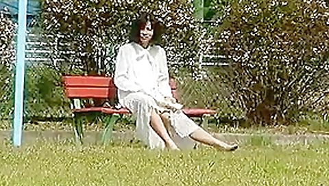 Mature public bench