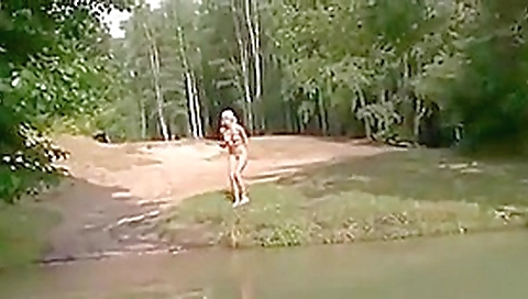Nude beach - hot little tit blond college girl blowjob and cim