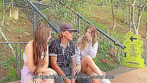 Blind Man Gets Lost In The Park And Two Latinas Fuck Him Blind Man Gets Lost In The Park And Two Latinas Fuck Him