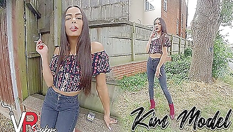 Dark Jeans; Brunette Amateur Smoking Non-nude - Kim Model Dark Jeans; Brunette Amateur Smoking Non-nude - Kim Model