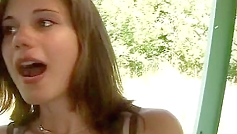Outdoor little Patricia blows unknow