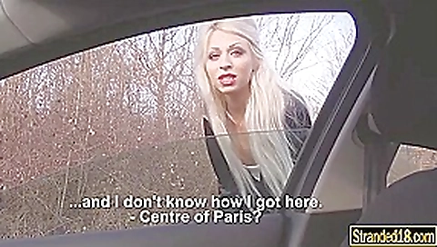 Hot blonde teen 18+ Chloe La Court hitchhikes and drilled
