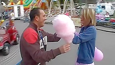 cute Chick rides tool in fun park cute Chick rides tool in fun park