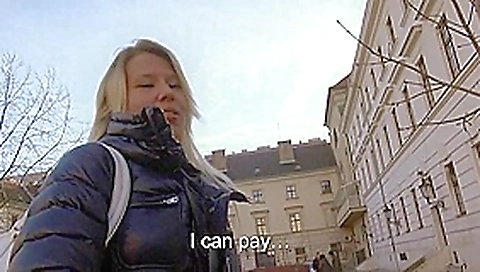 Eurobabe Adrienne gave up her pussy with stranger for some cash Eurobabe Adrienne gave up her pussy with stranger for some cash