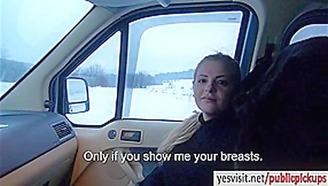 Eurobabe Alexa fucked in a car for money