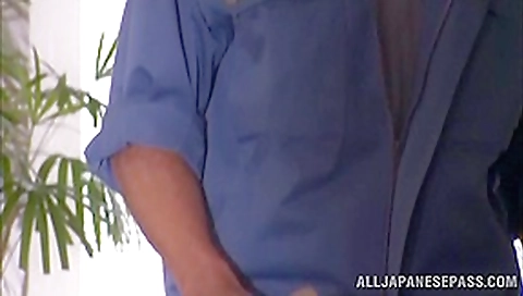 Amazing Asian milf gets screwed by a burglar in the office Amazing Asian milf gets screwed by a burglar in the office