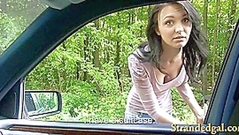 Hitch hiking brunette teen 18+ sucks cock and stuffed inside the car Hitch hiking brunette teen 18+ sucks cock and stuffed inside the car