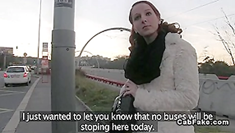 Czech redhead amateur POV banging in fake taxi