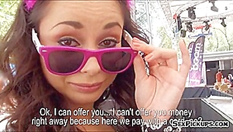Czech slut Aurelly Rebel got fucked in the woods for money Czech slut Aurelly Rebel got fucked in the woods for money