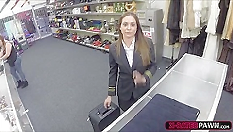 Sexy Latina stewardess sells a luggage full of junk gets fucked Sexy Latina stewardess sells a luggage full of junk gets fucked